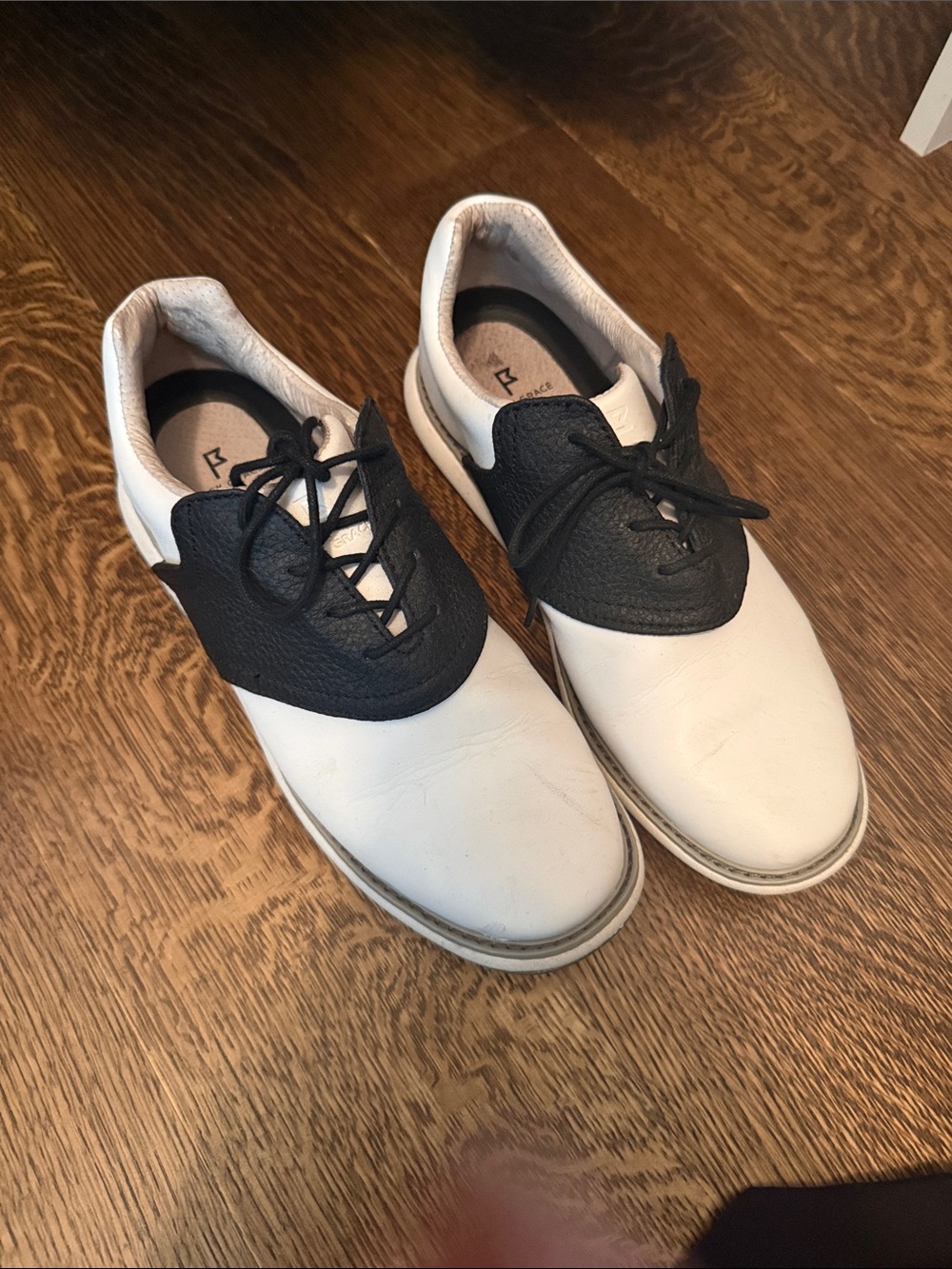 Women’s White and Black Athletic Golf Shoes